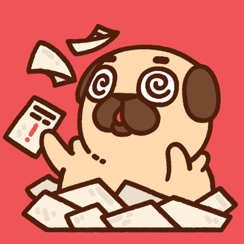 Working Stressed Out GIF by Puglie Pug