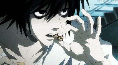 death note eating GIF