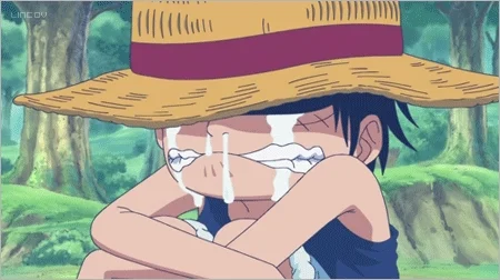 one piece crying GIF