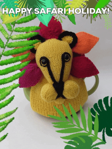 Lion Happy Holidays GIF by TeaCosyFolk