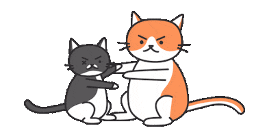 Angry Cats Sticker by Kitty De Leon