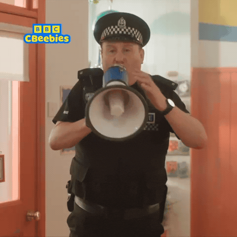 Awkward Megaphone GIF by CBeebies
