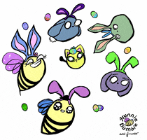 Easter Bunny Dancing GIF by Hunnie the Bee