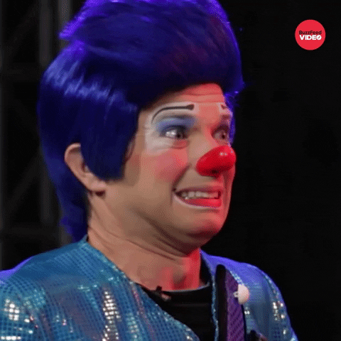 Clown Oops GIF by BuzzFeed