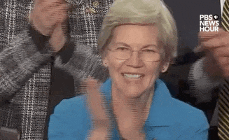 Elizabeth Warren Applause GIF by PBS NewsHour