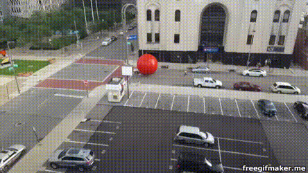 big red ball GIF