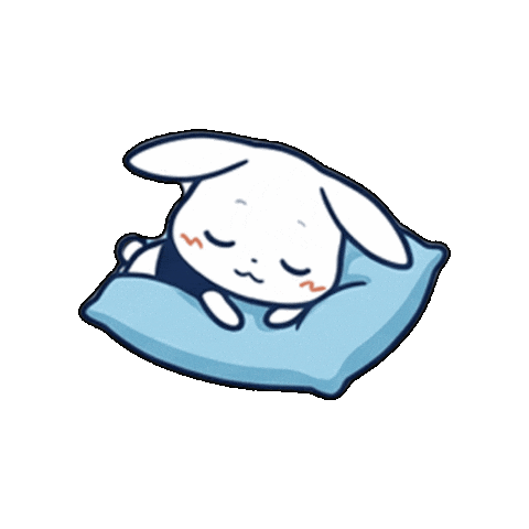 うさぎ おやすみなさい Sticker by BEAUTY GARAGE