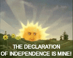 declaration of independence teletubbies sun GIF