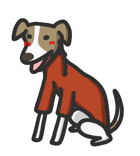 Greyhound Sticker by yomoyeah