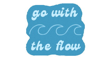 Go With The Flow Beach Sticker