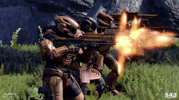 Spartans Explosions GIF by Halo