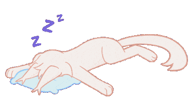 Tired Cat Sticker