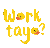 Work Duck Sticker by Pool Party Creatives