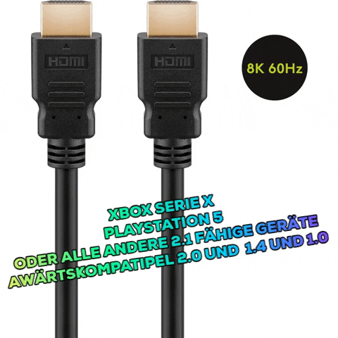 0,75 m HDMI-Rundkabel 2.1