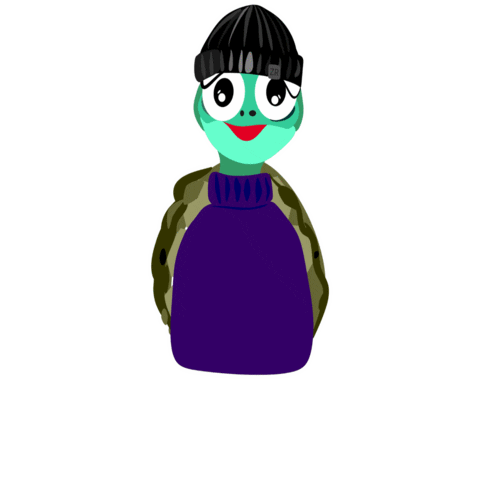 Turtleneck Sticker by Zack Roman