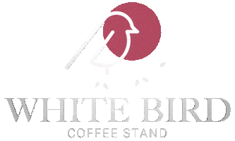 White Bird Coffee Stand Sticker