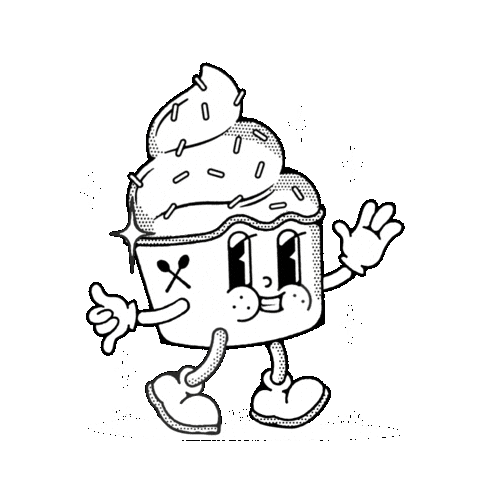 Frozen Yogurt Mascot Sticker by YOMARO