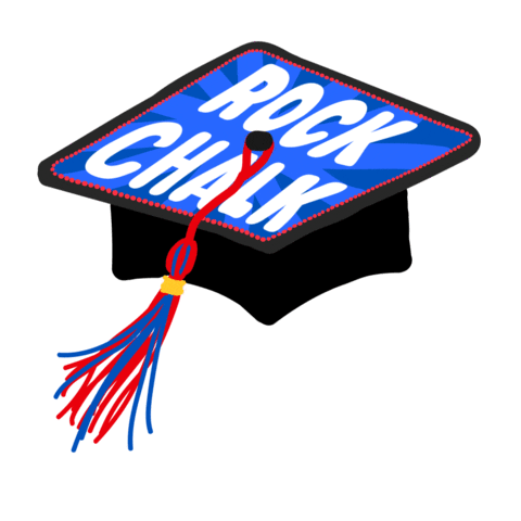 Graduation Cap Sticker by University of Kansas