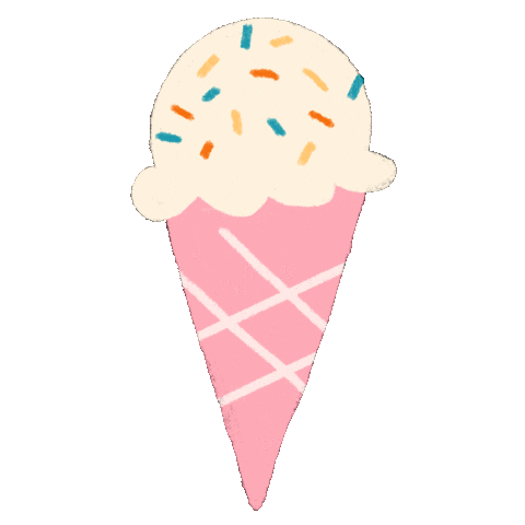 Animated ice cream cone with sprinkles