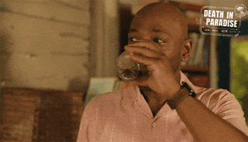 Booze Choking GIF by Death In Paradise