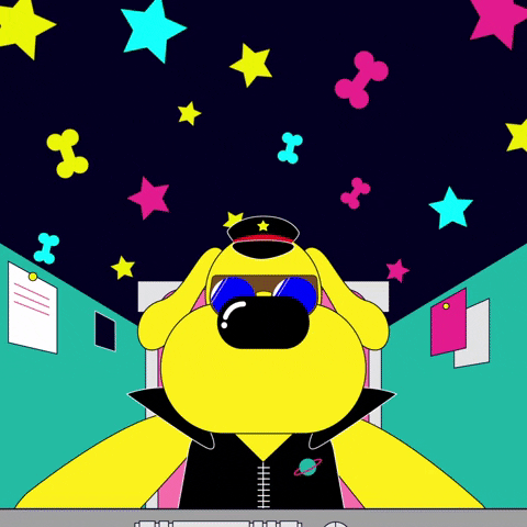 Big_Burger animation dog cartoon space GIF