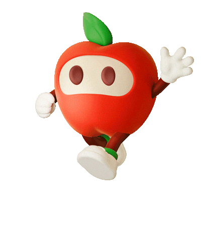 Apple Eating Sticker by elbe-obst