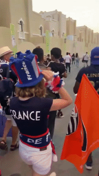 France Fans Parade Down Streets of Doha