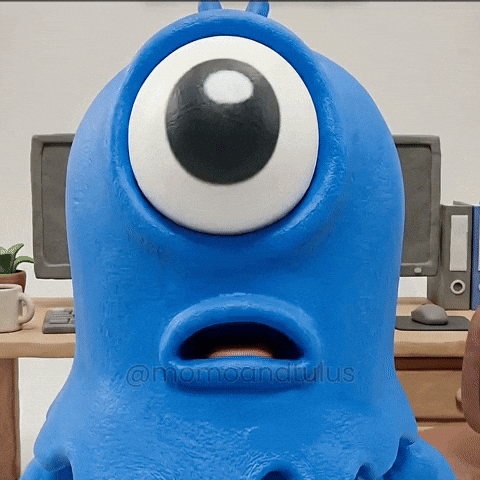 Blank Face Wow GIF by Momo & Tulus
