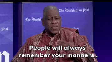 Andre Leon Talley Manners GIF by GIPHY News