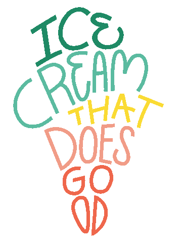 Ice Cream Lettering Sticker