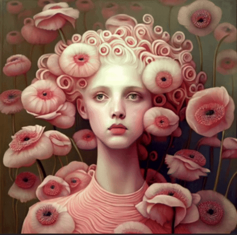 Flower Girl Art GIF by Maryanne Chisholm - MCArtist