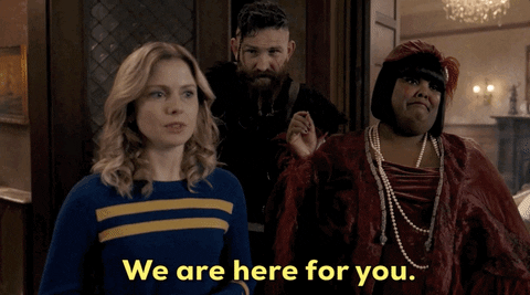 We Are Here For You Rose Mciver GIF by CBS - Find & Share on GIPHY