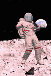 yisussaavedra moon luna filter astronauta GIF