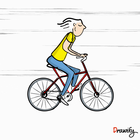 drawify happy travel man bike GIF