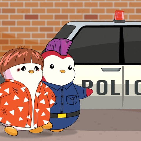 Under Arrest Police GIF by Pudgy Penguins