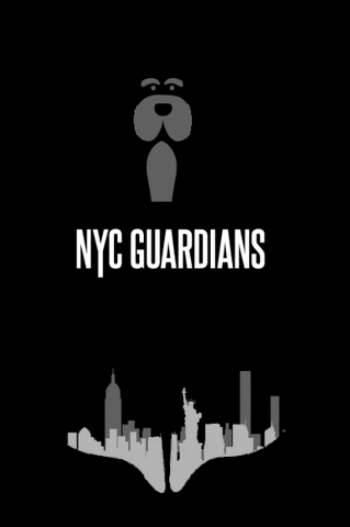 NYC_GUARDIANS dog black pet new york GIF