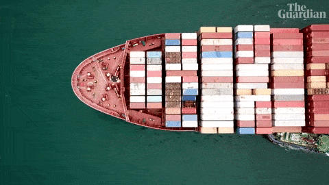Ship Shipping GIF by The Guardian