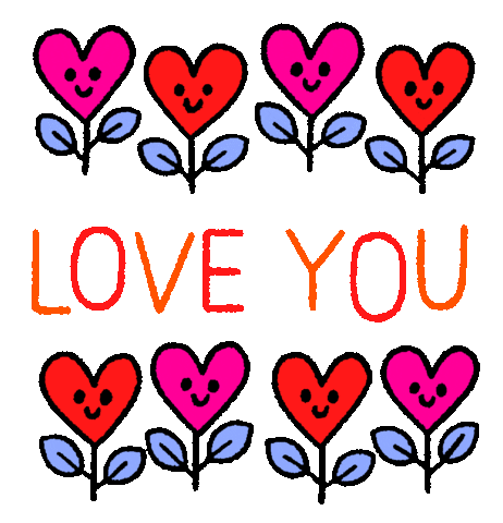 I Love You Valentine Sticker by Anke Weckmann