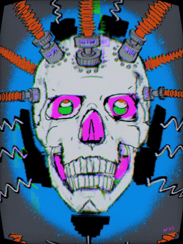 Tech Skull GIF by Stoner Stick People