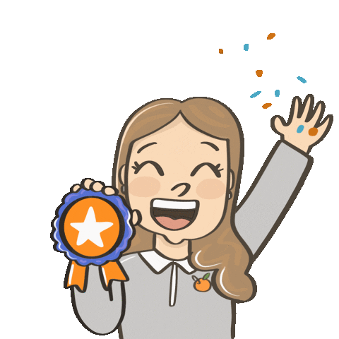 English Orange Sticker