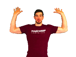 Hands Up Sticker by RAWCHAMP Training