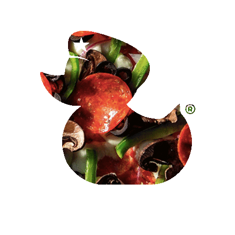 Pizza Duck Sticker by La Estelina