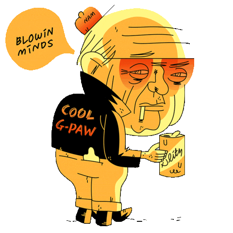 Grandpa Minds Sticker by The Stranger