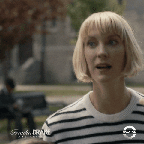 TV gif. Lauren Lee Smith as Frankie on Frankie Drake Mysteries nods with wide eyes as she says confidently, "Yes!"