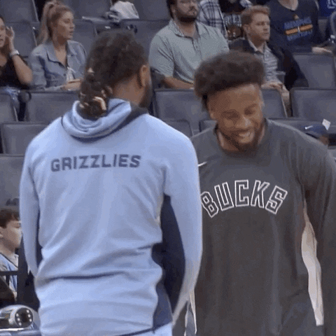 Memphis Grizzlies Hug GIF by Milwaukee Bucks