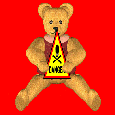 Warning Teddy Bear GIF