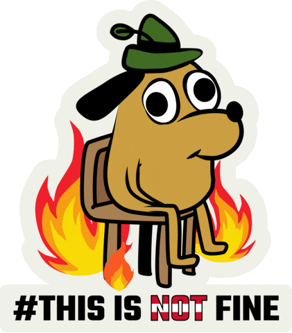 Thisisnotfine Sticker by papabogner