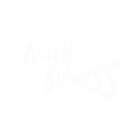 Alien Business Film Sticker