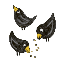 Krähen Sticker by Jupitermond Verlag