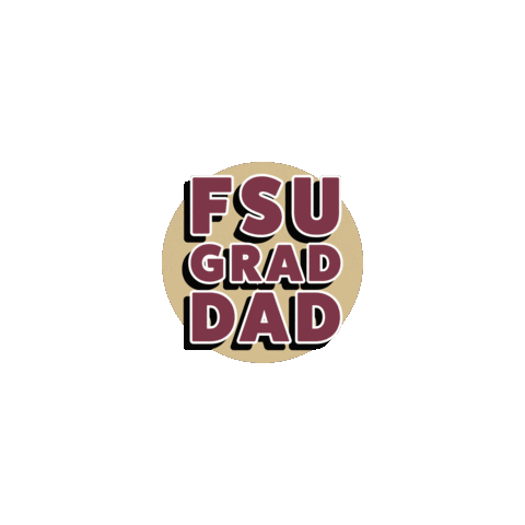 Gold Dad Sticker by Florida State University